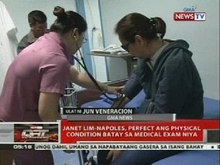 QRT: Janet Lim-Napoles, perfect ang physical condition batay sa medical exam niya