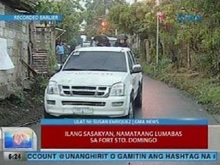 UB: Ilang sasakyan, namataang lumabas sa Fort Sto. Domingo