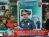 PNP: Sakaling hindi maganda ang resulta ng medical examination ni Napoles, maaari siyang i-admit