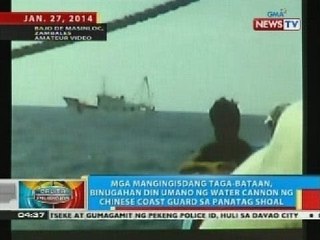 Mga mangingisdang taga-Bataan, binugahan din umano ng water cannon ng Chinese coast guard