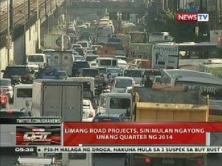 QRT: Limang road projects, sinimulan ngayong unang quarter ng 2014