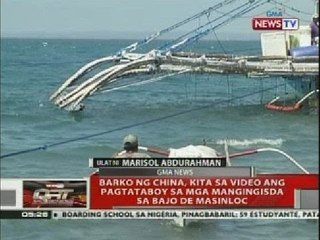 QRT: Barko ng China, kita sa video ang pagtataboy sa mga mangingisda sa Bajo de Masinloc