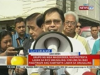BT: Grupo ng mga magsasaka, nagprotesta laban sa rice smuggling
