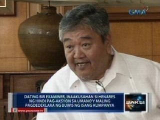 Dating BIR examiner, inaakusahan si Henares ng hindi pag-aksyon sa 1 tax case ng isang kumpanya