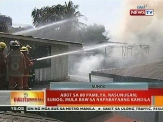 BT: Abot sa 80 pamilya, nasunugan; sunog mula raw sa napabayaang kandila