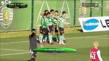 Braga B marca golo enquanto os Sporting B festejava um golo anulado