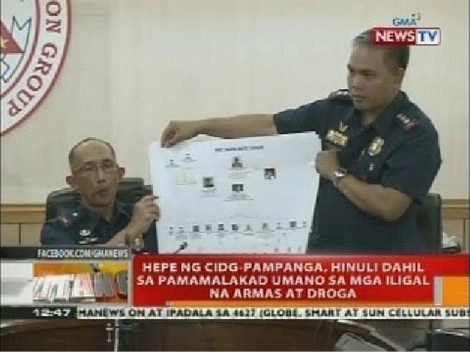 BT: Hepe ng CIDG-Pampanga, hinuli dahil sa pamamalakad umano sa mga iligal na armas at droga