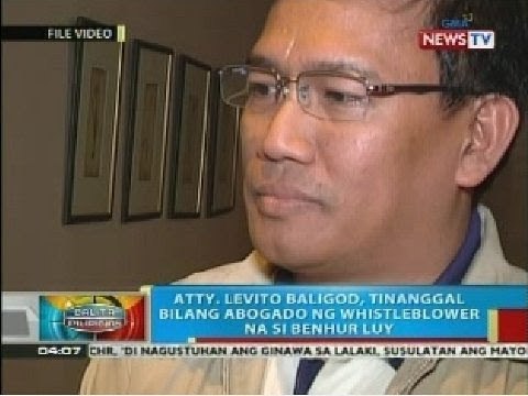 BP: Atty. Baligod, tinanggal bilang abugado ng whistle blower na si Benhur Luy