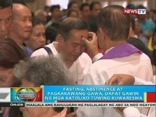 Fasting, abstinence at pagkakawang-gawa, dapat gawin ng mga Katoliko tuwing Kwaresma