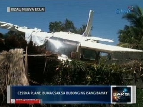 Saksi: 2 sugatan sa pagbagsak ng eroplano sa bubong ng bahay sa Rizal, Nueva Ecija