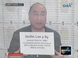 Saksi: Delfin Lee na idinadawit sa bilyong pisong Globe Asiatique scam, arestado