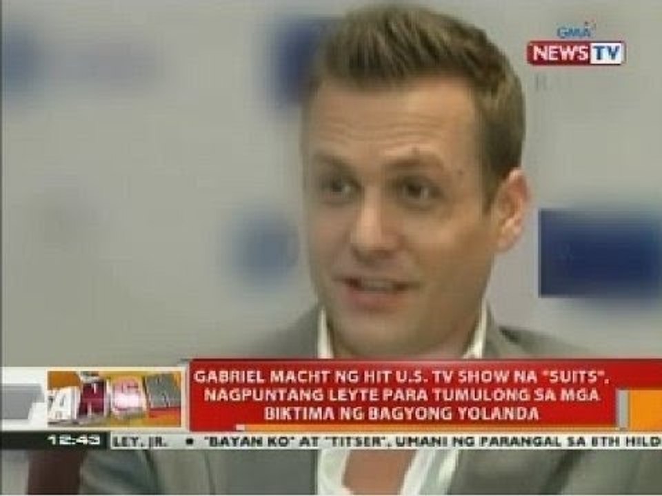 Gabriel Macht ng hit US TV show na "Suits" Bumisita sa mga nasalanta nang Bagyong Yolanda