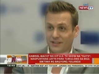 Gabriel Macht ng hit US TV show na "Suits" Bumisita sa mga nasalanta nang Bagyong Yolanda