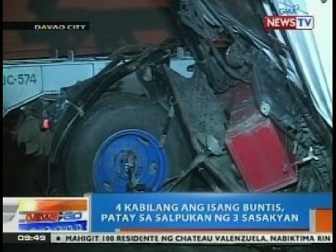 NTG: 4 kabilang ang isang buntis, patay sa salpukan ng 3 sasakyan sa Davao City