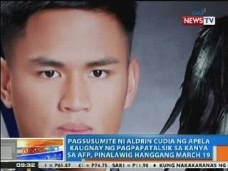 NTG: Pagsusumite ni Cudia ng apela kaugnay ng pagpapatalsik sa kanya sa PMA, pinalawig