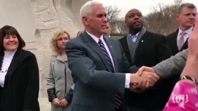 Pence is asked 'how will the administration support Mr. King's ideals?'