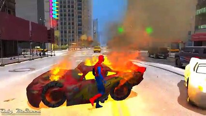 30 DINOCO LIGHTNING MCQUEEN CRASH TEST!! Disney Cars and SPIDERMAN