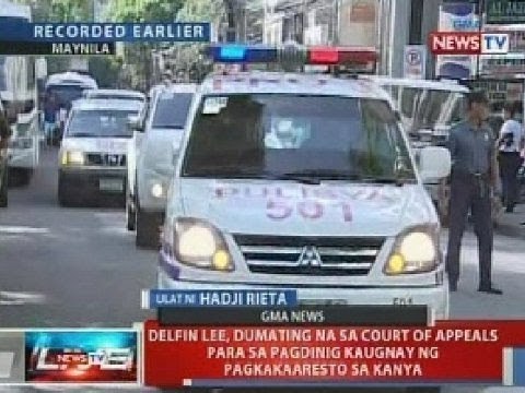 NTVL: Delfin Lee, dumating na sa CA para sa pagdinig kaugnay ng pagkakaaresto sa kanya