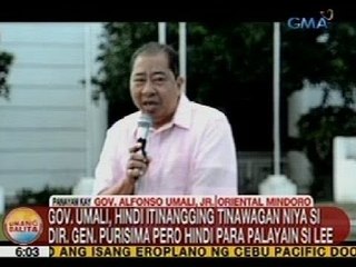 UB: Gov. Alfonso Umali, itinangging kakilala si Delfin Lee