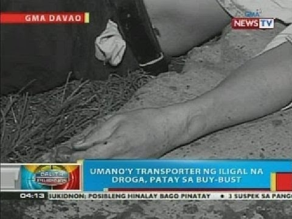 BP: Umano'y transporter ng iligal na droga, patay sa buy-bust sa Davao City