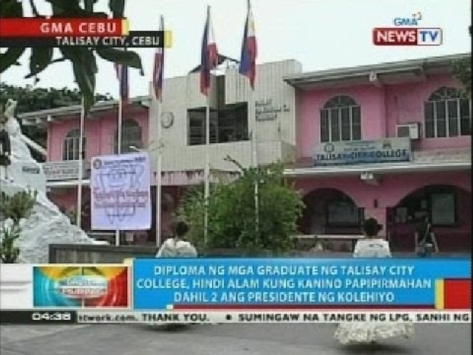 Talisay City College, 2 ang nakaupong presidente; mga magsisipagtapos, nangangamba