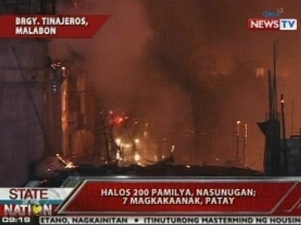 SONA: Halos 200 pamilya sa Bgy. Tinajeros, Malabon, nasunugan; 7 magkakaanak, patay
