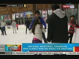 BP: Michael Martinez, tinuruan ang ilang fans ng basic ice skating