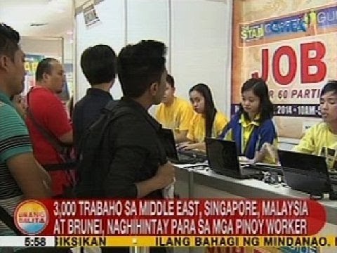 UB: 3k trabaho sa Middle East, Singapore, Malaysia at Brunei, naghihintay para sa mga Pinoy