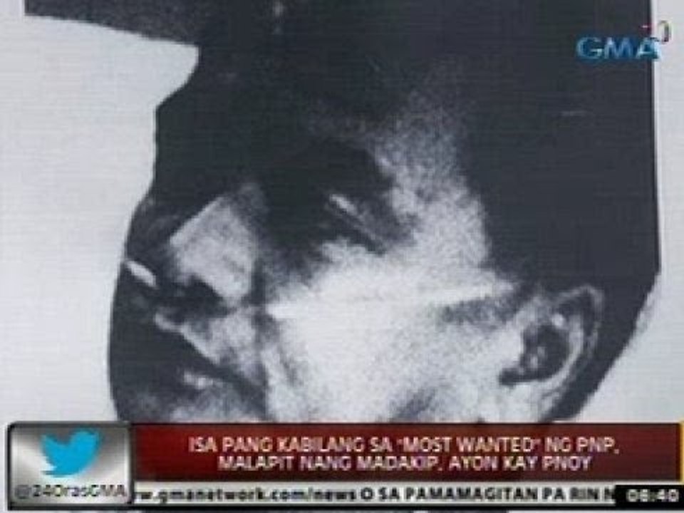 24 Oras: Isa pang kabilang sa "Most Wanted" ng PNP, malapit nang madakip, ayon kay PNoy
