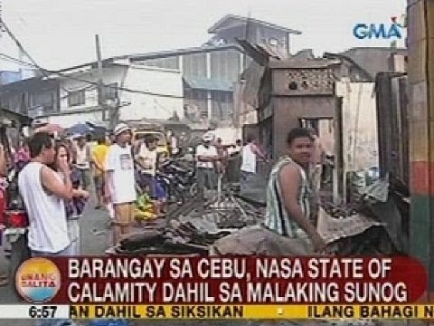 UB: Barangay sa Cebu, nasa state of calamity dahil sa malaking sunog