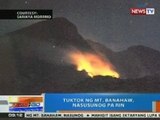 NTG: Bahagi ng Mt. Banahaw, nasusunog pa rin