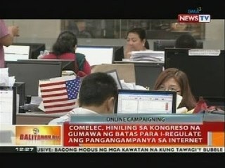 BT: Comelec, hiniling sa kongreso na gumawa ng batas para i-regulate ang pangangampanya sa internet