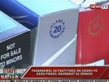 SONA: Pagbabawal sa pagtitinda ng sigarilyo kada piraso, naungkat sa Senado