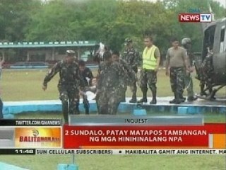 BT: 2 sundalo, patay matapos tambangan ng mga hinihinalang NPA