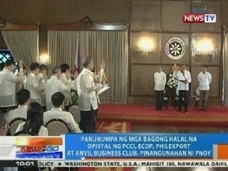 NTG: Mga opisyal ng PCCI, PhilExport at Anvil Business Club, nanumpa sa Malacañang