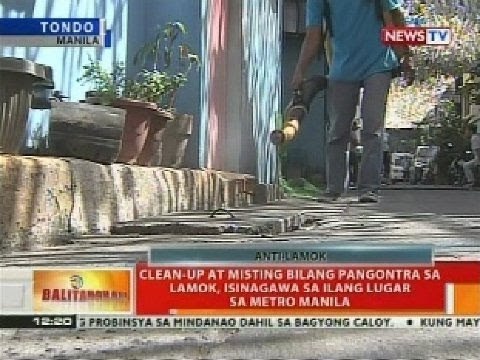 Clean-up at misting bilang pangotra sa lamok, isinagawa sa ilang lugar sa Metro Manila