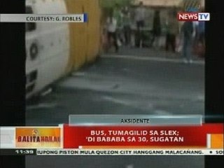 BT: Bus, tumagilid sa SLEX; 'di bababa sa 30, sugatan