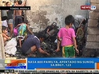 NTG: Nasa 800 pamilya, apektado ng sunog sa Tondo, Manila