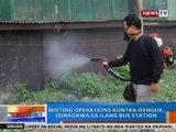 NTG: Misting operations vs dengue, isinagawa sa ilang bus station sa QC