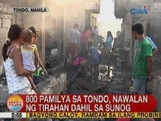 UB: 800 pamilya sa Tondo, Manila, nawalan ng tirahan dahil sa sunog
