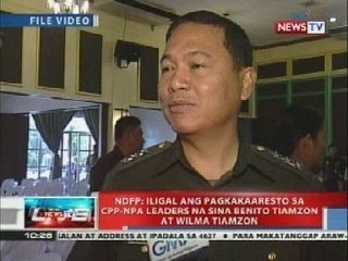 NDFP: Iligal ang pagkakaaresto sa CPP-NPA leaders na sita Benito Tiamzon at Wilma Tiamzo
