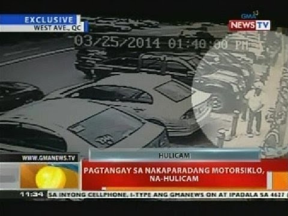 BT: Pagtangay sa nakaparadang motorsiklo, na-hulicam