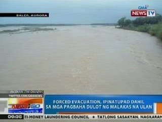 NTG: Forced evacuation, ipinatupad sa Aurora dahil sa mga pagbaha