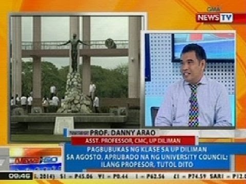 NTG: Pagbubukas ng klase sa UP Diliman sa Agosto, aprubado na ng university council