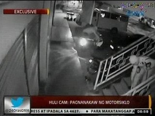 24 Oras: Pagnanakaw ng motorsiklo na huli-cam