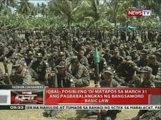Iqbal: Posibleng 'di matapos sa March 31 ang pagbabalangkas ng Bangsamoro basic law
