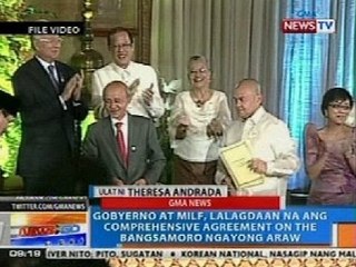 NTG: Comprehensive Agreement on the Bangsamoro, lalagdaan na ngayong araw