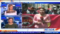 Empleados de la Central Obrera protestan en Bolivia por sentencia que pondría en peligro su estabilidad laboral