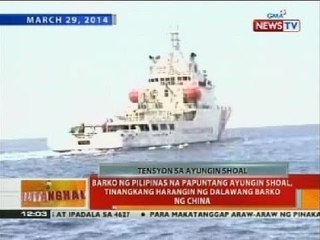Barko ng Pilipinas na papuntang Ayungin Shoal, tinangkang harangin ng dalawang barko ng China