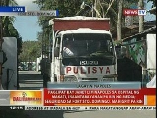 Paglipat kay Napoles sa Ospital ng Makati, inaantabayanan pa rin ng media
